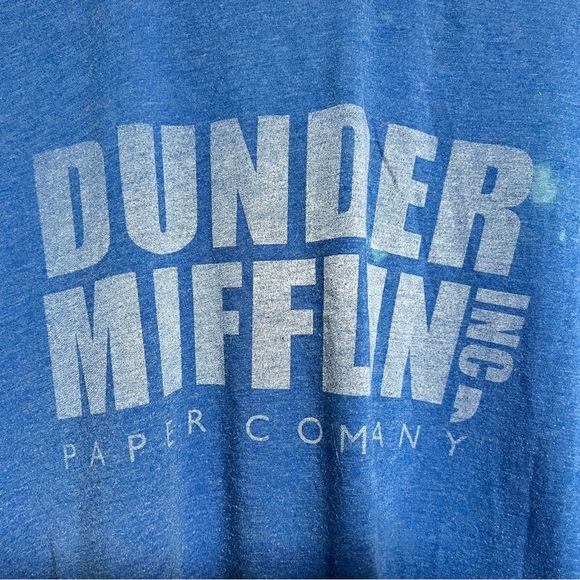 The Office Dunder Mifflin Shirt XL Vintage Look - Blue - Picture 9 of 10